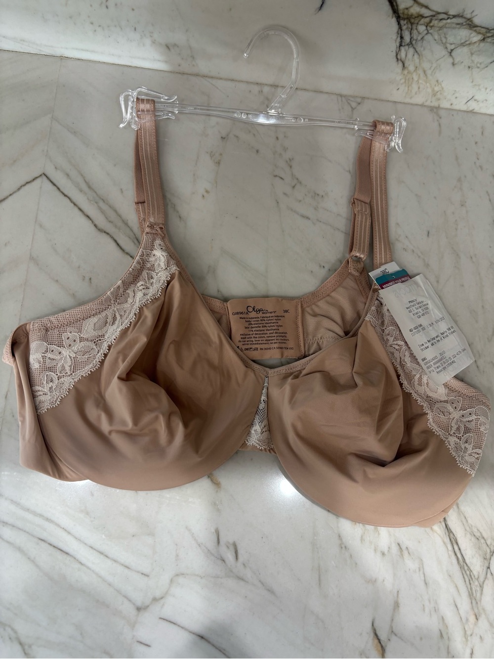 Olga Bras: Cloud 9 Full-Figure 2-ply Underwire Minimizer Bra 38C Women's - Picture 5 of 8